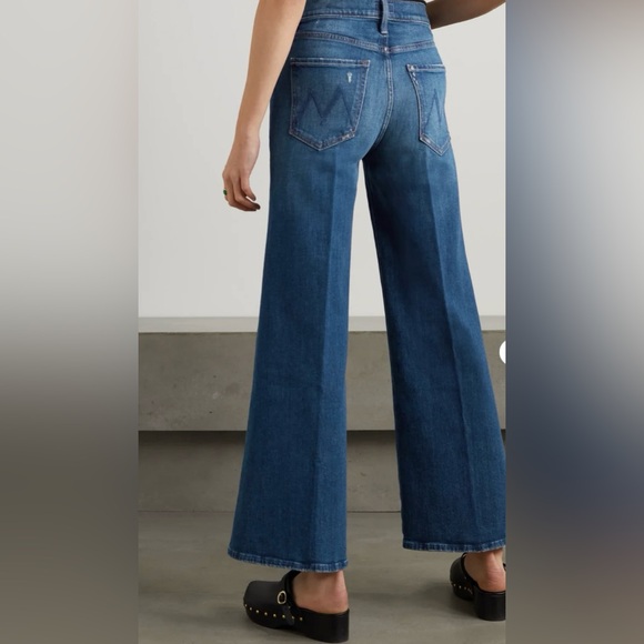 Mother The Tomcat Roller Fray Cropped Stretch high waist button fly jeans 28 - Picture 2 of 16